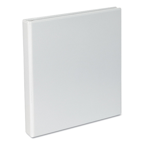 Universal Slant D-Ring View Binder, 3 Rings, 1" Capacity, 11 x 8.5, White (UNV20742)