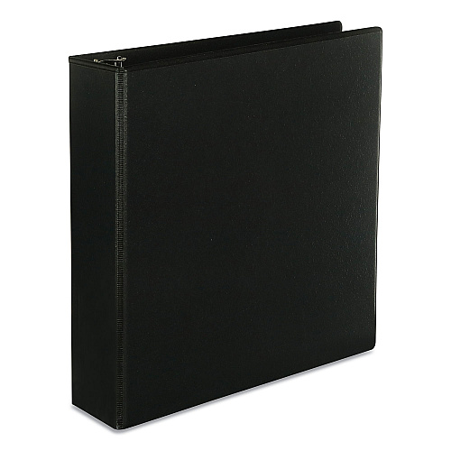 Universal Slant D-Ring View Binder, 3 Rings, 2" Capacity, 11 x 8.5, Black (UNV20745)