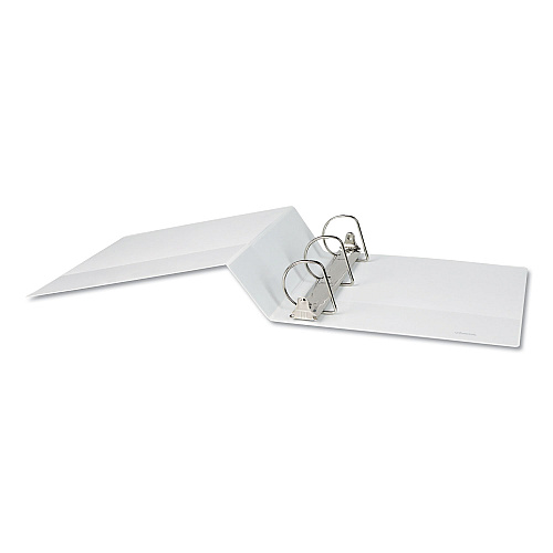 Universal Slant D-Ring View Binder, 3 Rings, 3" Capacity, 11 x 8.5, White (UNV20748)