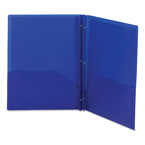 Smead, SMD87875, High Gloss 2-Pocket Folders, 25 / Box, Blue