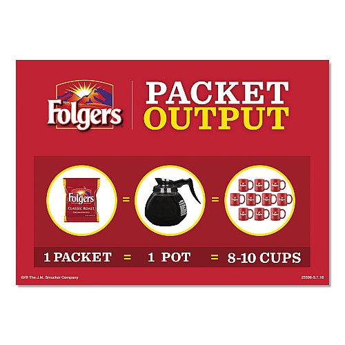 Folgers Ground Coffee Fraction Packs, Traditional Roast, 2oz, 42/Carton (63006)