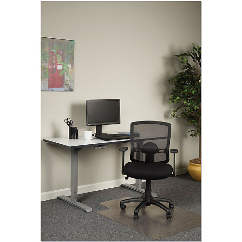 Alera Etros Series Mesh Mid-Back Chair, Supports Up to 275 lb, 18.03" to 21.96" Seat Height, Black (ALEET42ME10B)