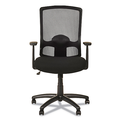 Alera Etros Series High-Back Swivel/Tilt Chair, Supports Up to 275 lb, 18.11" to 22.04" Seat Height, Black (ALEET4117B)