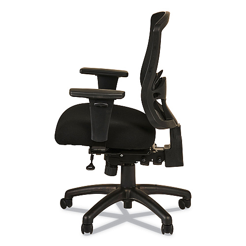 Alera Etros Series Mid-Back Multifunction with Seat Slide Chair, Supports Up to 275 lb, 17.83" to 21.45" Seat Height, Black (ALEET4217)