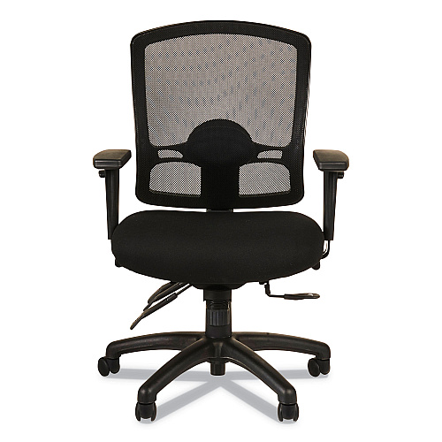 Alera Etros Series Mid-Back Multifunction with Seat Slide Chair, Supports Up to 275 lb, 17.83" to 21.45" Seat Height, Black (ALEET4217)