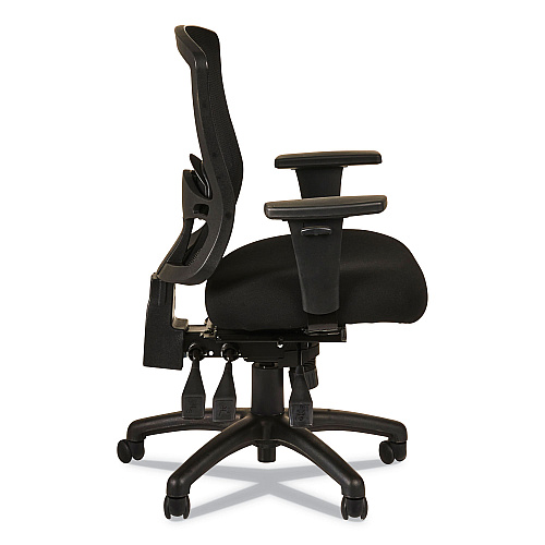 Alera Etros Series Mid-Back Multifunction with Seat Slide Chair, Supports Up to 275 lb, 17.83" to 21.45" Seat Height, Black (ALEET4217)