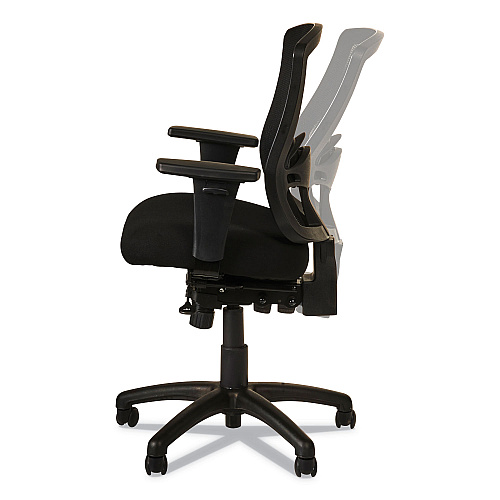Alera Etros Series Mid-Back Multifunction with Seat Slide Chair, Supports Up to 275 lb, 17.83" to 21.45" Seat Height, Black (ALEET4217)