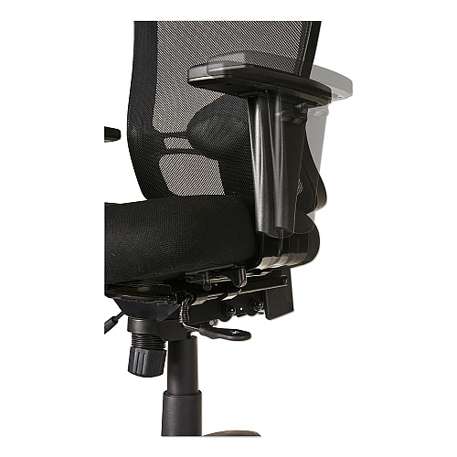 Alera Etros Series Mid-Back Multifunction with Seat Slide Chair, Supports Up to 275 lb, 17.83" to 21.45" Seat Height, Black (ALEET4217)