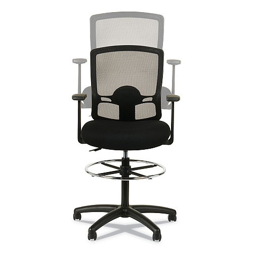 Alera Etros Series Mesh Stool, Supports Up to 275 lb, 25.19" to 35.23" Seat Height, Black (ALEET4614)