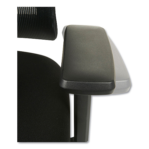 Alera Elusion II Series Suspension Mesh Mid-Back Synchro Seat Slide Chair, Supports 275 lb, 16.34" to 20.35" Seat, Black (ALEELT4218S)