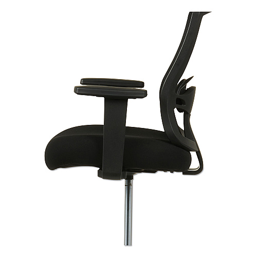 Alera Etros Series Mesh Stool, Supports Up to 275 lb, 25.19" to 35.23" Seat Height, Black (ALEET4614)