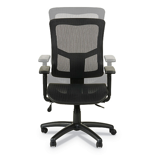 Alera Elusion II Series Suspension Mesh Mid-Back Synchro Seat Slide Chair, Supports 275 lb, 16.34" to 20.35" Seat, Black (ALEELT4218S)