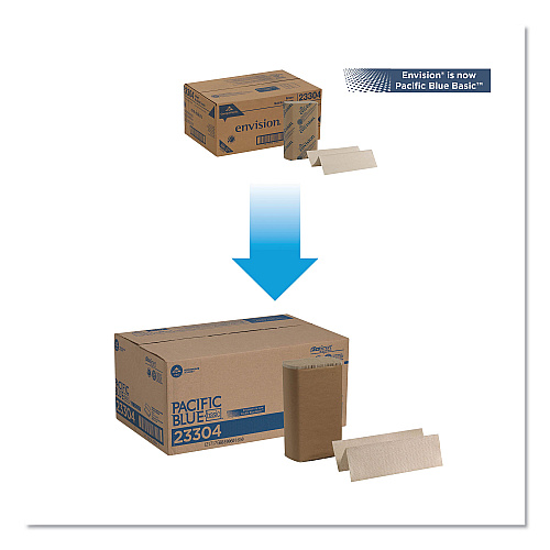 Pacific Blue&reg; Multifold Paper Towels, 1-Ply, Brown, 4,000 Towels (23304)