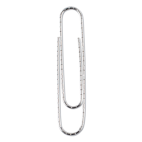 Universal Paper Clips, Jumbo, Nonskid, Silver, 100 Clips/Box, 10 Boxes/Pack (UNV72240)