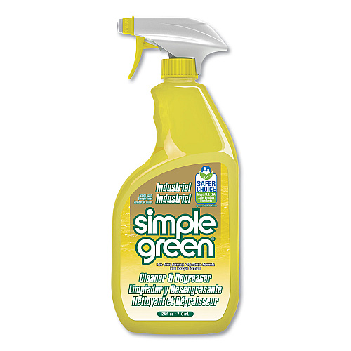 simple green Industrial Cleaner and Degreaser, Concentrated, Lemon, 24 oz Spray Bottle, 12/Carton (14002)
