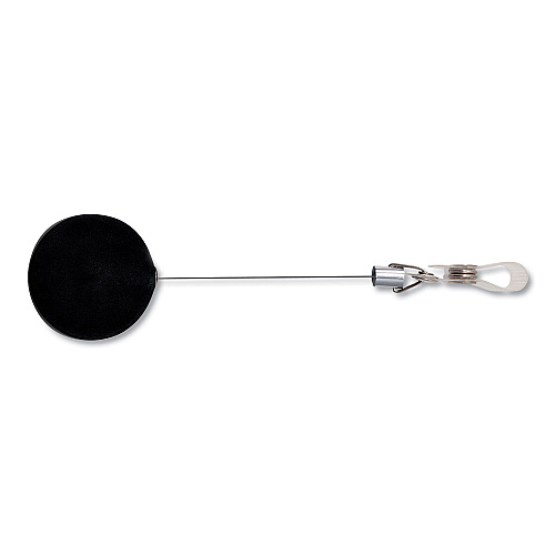 Advantus Premier Heavy-Duty Retractable ID Card Reel, 24" Extension, Black/Silver, 12/Box (75406)