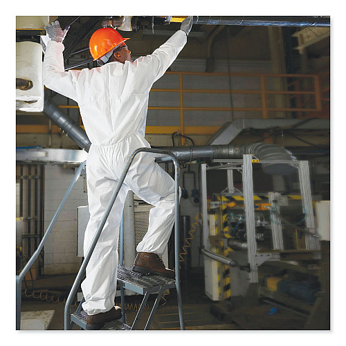 KleenGuard A30 Elastic Back Coveralls, 2X-Large, White, 25/Carton (46002)