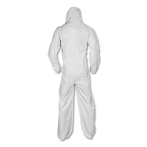 KleenGuard A20 Elastic Back and Ankle Hood and Boot Coveralls, 2X-Large, White, 24/Carton (49125)