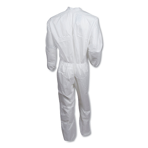 KleenGuard A30 Elastic-Back and Cuff Coveralls, 2X-Large, White, 25/Carton (46105)