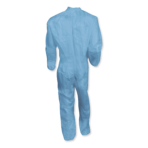 KleenGuard A65 Zipper Front Flame Resistant Coveralls, X-Large, Blue, 25/Carton (45314)