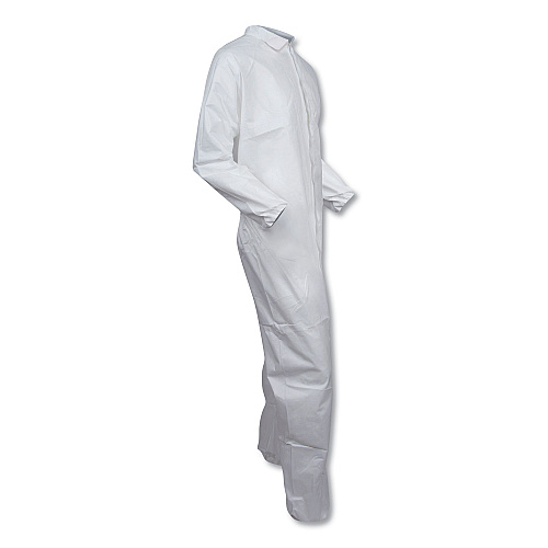 KleenGuard A30 Elastic-Back and Cuff Coveralls, 2X-Large, White, 25/Carton (46105)