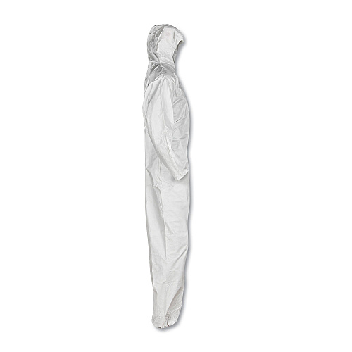 KleenGuard A20 Elastic Back, Cuff and Ankles Hooded Coveralls, 4X-Large, White, 20/Carton (49117)