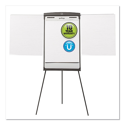 Quartet Magnetic Dry Erase Easel, 27 x 35, Graphite Surface, Graphite Plastic Frame (67E)