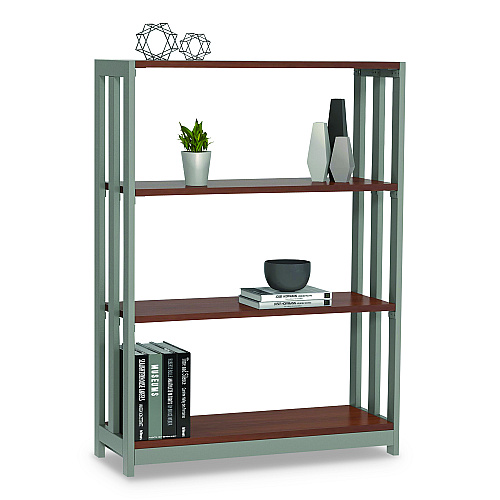 Linea Italia Trento Line Bookcase, Three-Shelf, 31.5w x 11.5d x 43.25h, Cherry (TR735CH)
