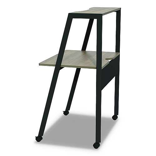 Linea Italia Kompass Flexible Home/Office Desk, 33" x 23.75" x 48", Natural Walnut (SH764NW)