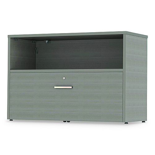 Linea Italia Urban 36" Credenza, Bottom Pedestal, 35.25w x 15.25d x 23.75h, Ash (UR604ASH)
