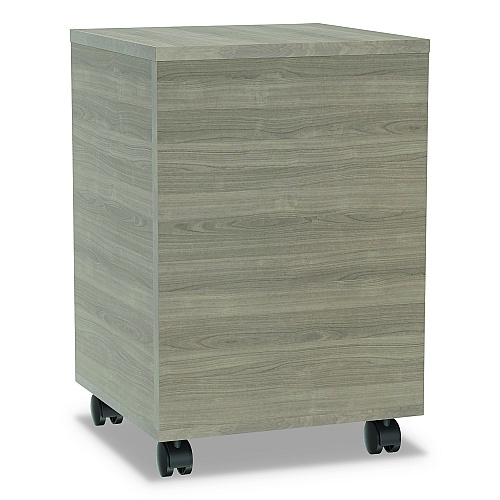 Linea Italia Urban Mobile File Pedestal, Left or Right, 2-Drawers: Box/File, Legal/A4, Natural Walnut, 16" x 15.25" x 23.75" (UR610NW)
