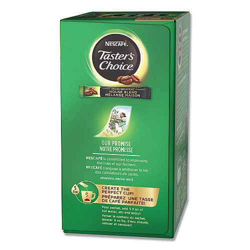 Nescaf Taster's Choice Stick Pack, Decaf, 0.06oz, 80/Box (66488)