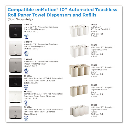 Georgia Pacific Professional enMotion Impulse 10 Automated Towel Dispenser, 9.25 x 14.6 x 14, White (59447A)