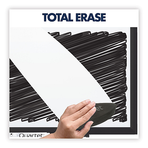Quartet Classic Series Total Erase Dry Erase Boards, 96 x 48, White Surface, Black Aluminum Frame (S538B)