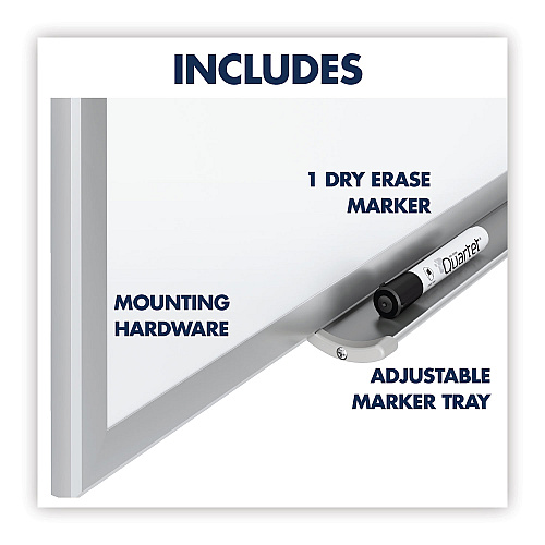 Quartet Classic Series Total Erase Dry Erase Boards, 72 x 48, White Surface, Silver Anodized Aluminum Frame (S537)