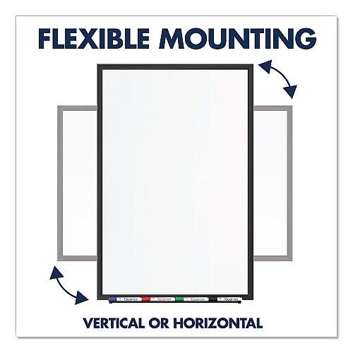 Quartet Classic Series Total Erase Dry Erase Boards, 60 x 36, White Surface, Black Aluminum Frame (S535B)