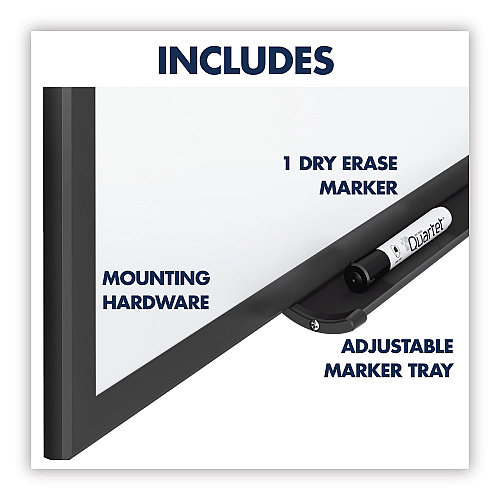 Quartet Classic Series Total Erase Dry Erase Boards, 48 x 36, White Surface, Black Aluminum Frame (S534B)
