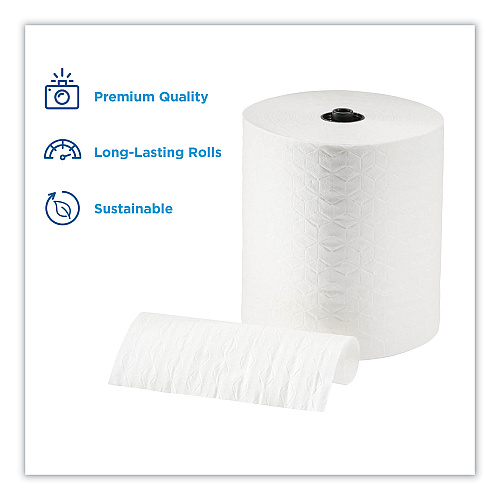 Georgia Pacific Professional EnMotion Paper Towels, 1-Ply, 8.25" x 420 ft, White, 6 Rolls/Carton (89410)