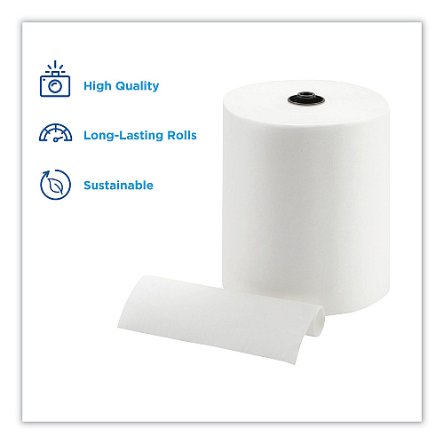 Pacific Blue&reg; Hardwound Towel Paper, White, 700-ft., 6 Rolls (89430)