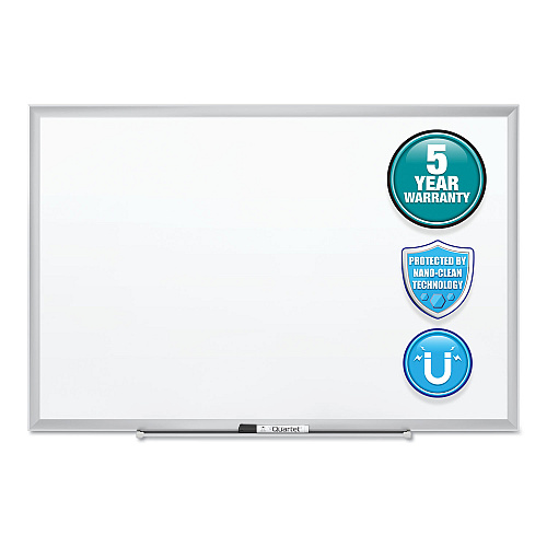 Quartet Classic Series Nano-Clean Dry Erase Board, 24 x 18, White Surface, Silver Aluminum Frame (SM531)