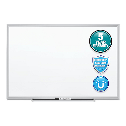 Quartet Classic Series Nano-Clean Dry Erase Board, 72 x 48, White Surface, Silver Aluminum Frame (SM537)