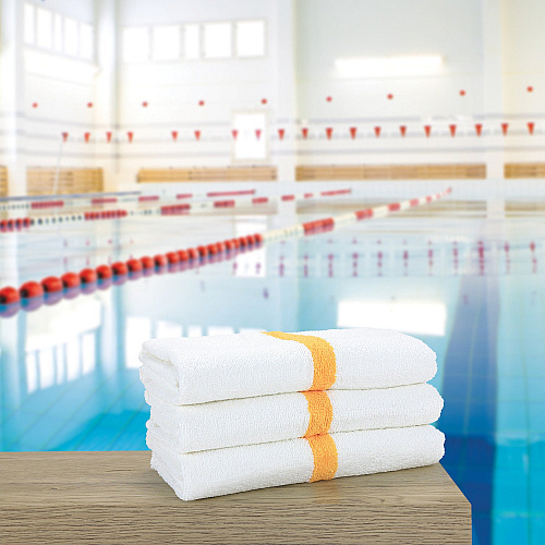Power Gym Bath Towel 22x44 Gold Stripe - Case Of 60 (PWR-2244-6GLDCS-CS)