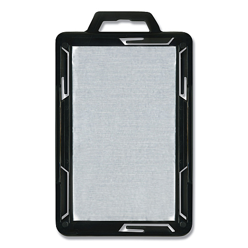 Advantus Secure-Two Card RFID Blocking Badge, Horizontal/Vertical, Black 3.68" x 2.38" Holder, 3.38" x 2.13" Insert, 20/Pack (76417)