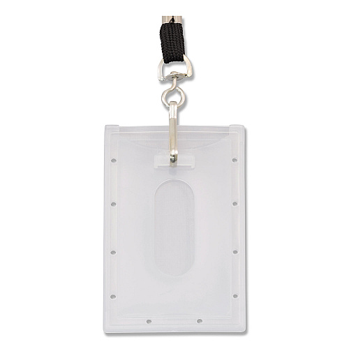 Advantus Clear ID Card Holder, Horizontal, Clear 2.31" x 3.69" Holder, 2.13" x 3.38" Insert, 25/Pack (97100)
