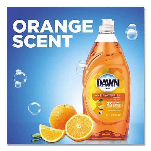 Dawn Ultra Antibacterial Dishwashing Liquid, Orange Scent, 28 oz Bottle, 8/Carton (97318)