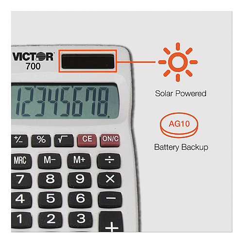 Victor 700 Pocket Calculator, 8-Digit LCD