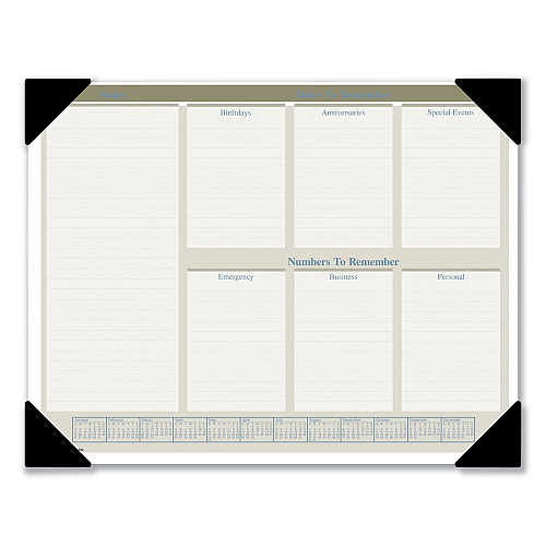 AT-A-GLANCE Executive Monthly Desk Pad Calendar, 22 x 17, White Sheets, Black Corners, 12-Month (Jan to Dec): 2026 (HT1500)