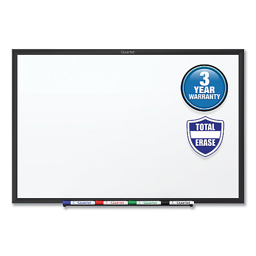Quartet Classic Series Total Erase Dry Erase Boards, 60 x 36, White Surface, Black Aluminum Frame (S535B)