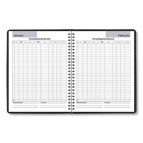 AT-A-GLANCE DayMinder Monthly Planner with Notes Column, Ruled Blocks, 8.75 x 7, Black Cover, 12-Month (Jan to Dec): 2026 (G40000)