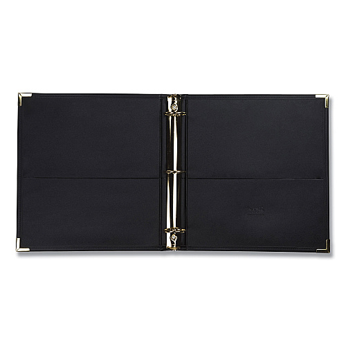 Samsill Classic Collection Ring Binder, 3 Rings, 1.5" Capacity, 11 x 8.5, Black (15150)